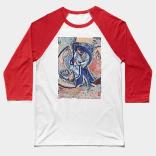 Aikido coloured Linocut No. 1 Baseball T-Shirt